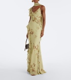 De La Vali Mayara floral georgette maxi dress