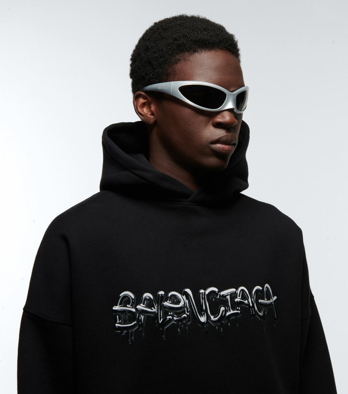 サングラス Balenciaga Black Acetate Sunglasses BALENCIAGA EYEWEAR Rectangular-frame acetate sunglasses
