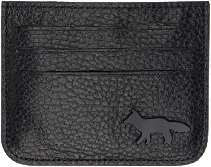 Photo: Maison Kitsuné Black Profile Fox Card Holder
