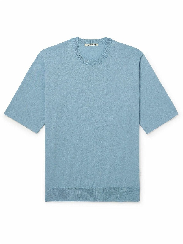 Photo: Auralee - Cashmere T-Shirt - Blue