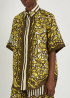 Alemais Mona Printed Hemp Shirt Yellow