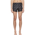 Serapis SSENSE Exclusive Black Stripes Swim Shorts
