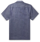 Onia - Camp-Collar Cotton-Blend Chambray Shirt - Blue