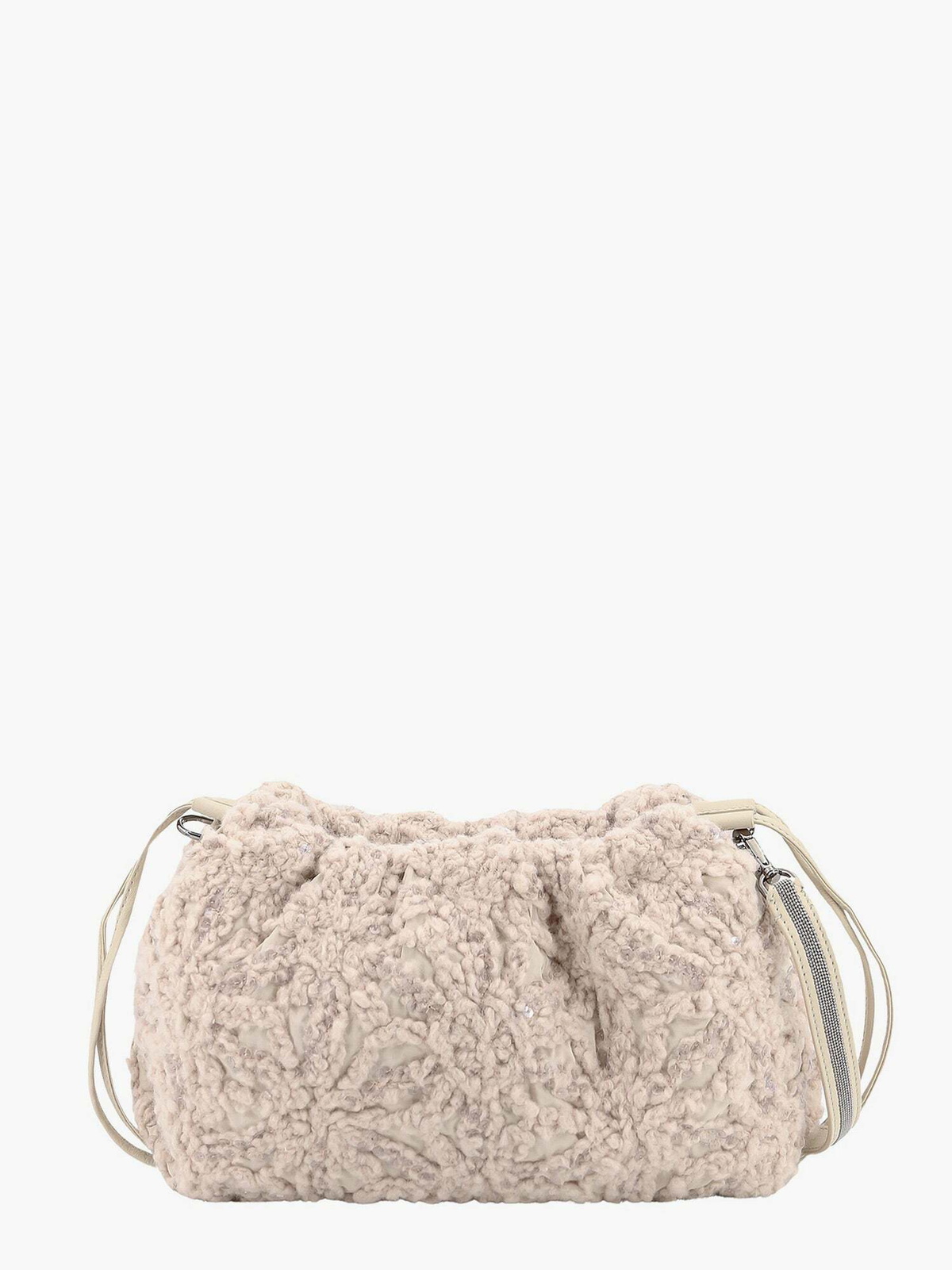 Brunello Cucinelli Women's Suede Shoulder Bag Beige