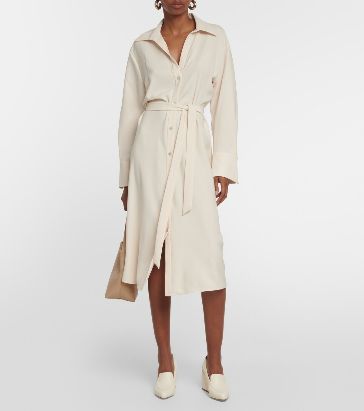 Vince Belted midi shirt dress