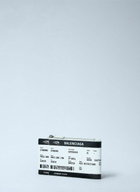 Balenciaga Ticket-Print Leather Zip Pouch