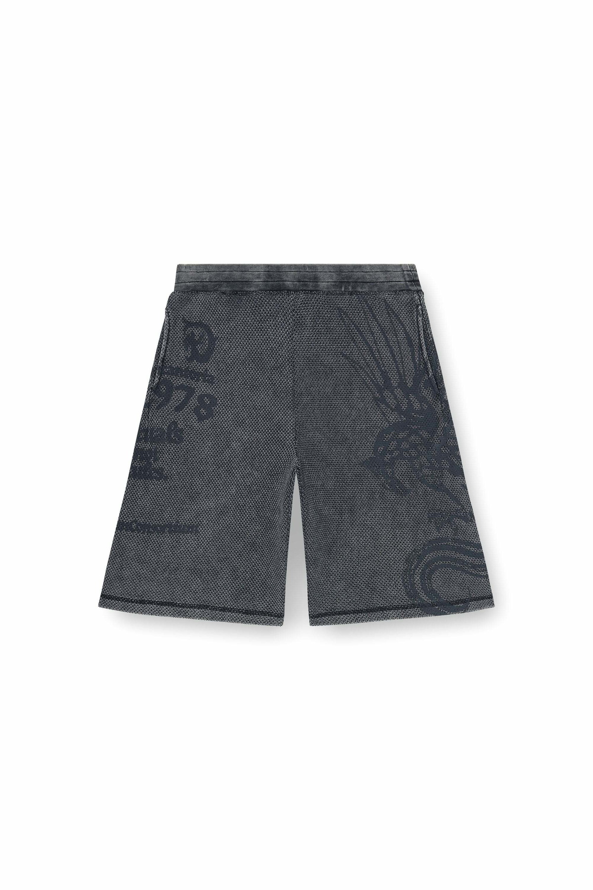 Diesel Mesh cotton sweatshorts with prints - Shorts - Man -