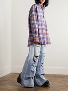 VETEMENTS - Barbes Checked Cotton-Poplin Shirt - Blue