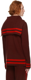 Maison Margiela Burgundy Wool Sailor Hoodie