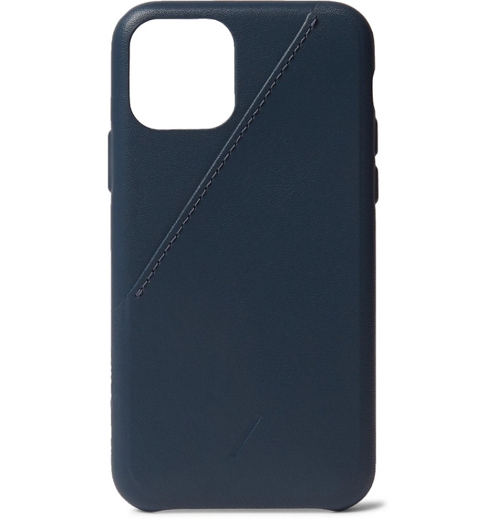 Photo: Native Union - Clic Card Leather iPhone 11 Pro Case - Blue