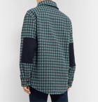 Acne Studios - Oversized Twill-Trimmed Checked Flannel Overshirt - Purple