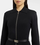 Ferragamo Zip-up belted shirt dress