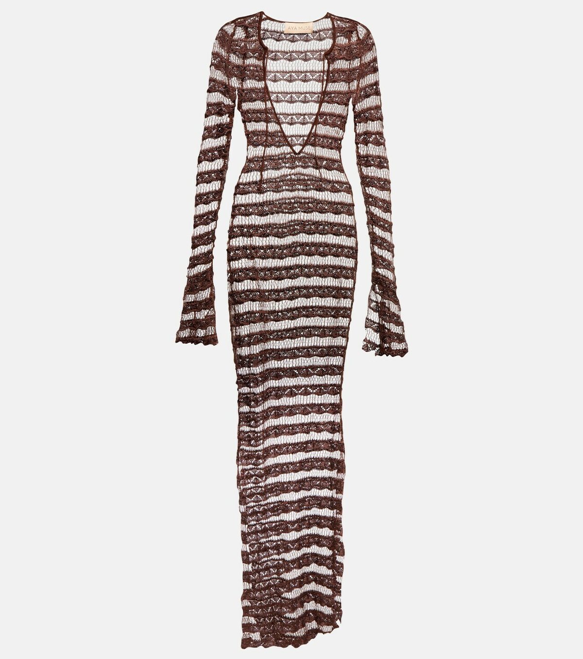 Aya Muse - Semi-sheer lace maxi dress Aya Muse