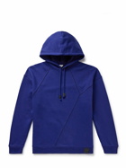 LOEWE - Puzzle Logo-Appliquéd Panelled Cotton-Jersey Hoodie - Blue