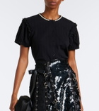 Simone Rocha Embellished pointelle cotton cardigan