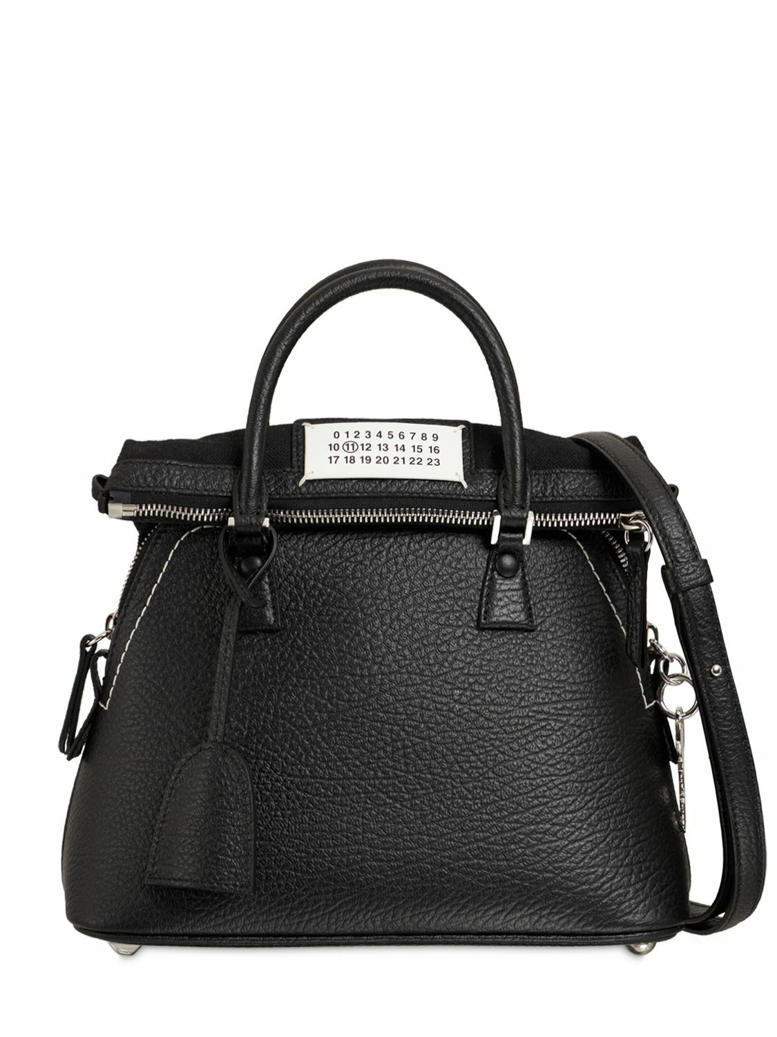 Photo: MAISON MARGIELA - Mini 5ac Grained Leather Top Handle Bag