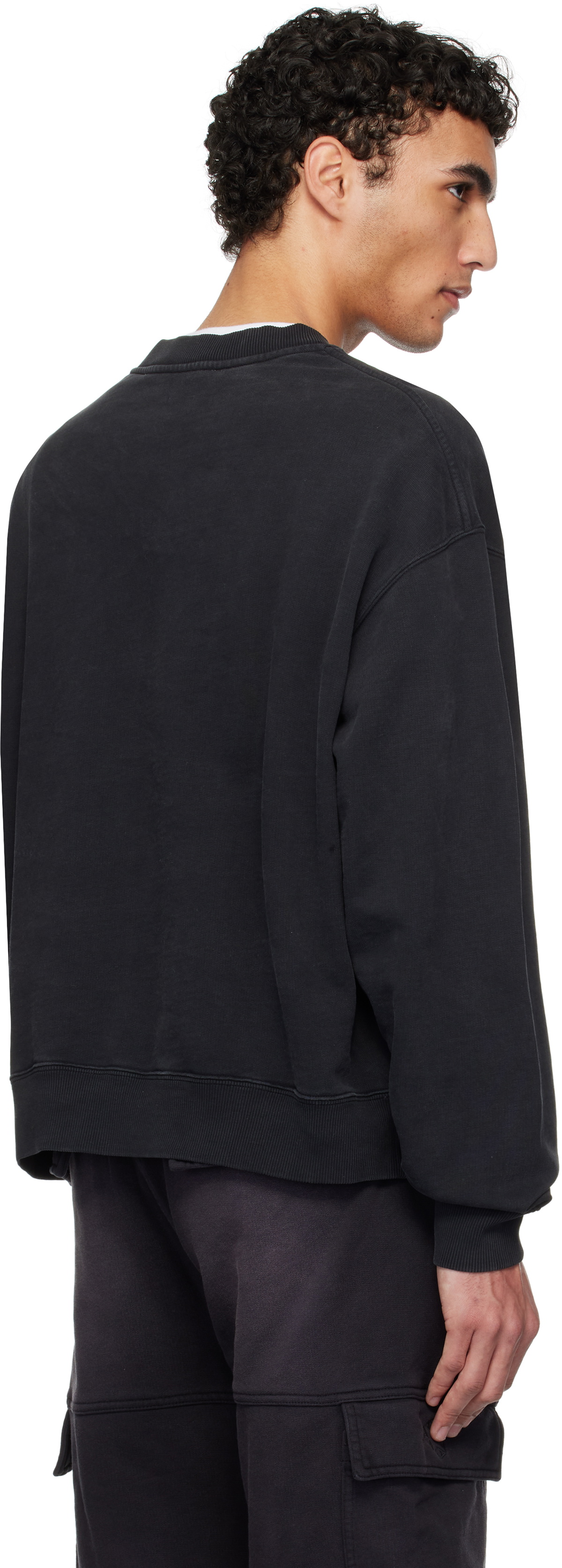1017 ALYX 9SM Black Boxy Crewneck Sweatshirt