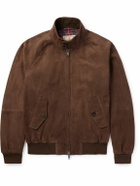 Baracuta - G9 Suede Harrington Jacket - Brown