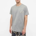 Moncler Men's Multi Logo T-Shirt in Grey Marl