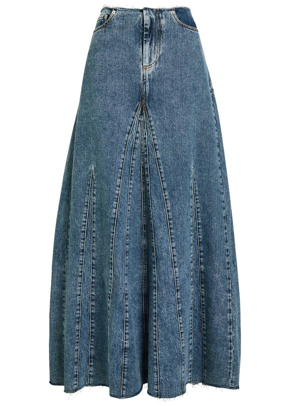 Photo: Our Legacy Revel Panelled Denim Maxi Skirt Indigo