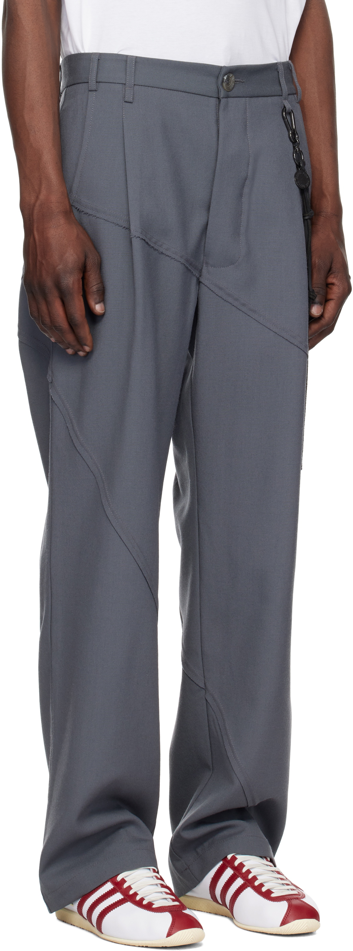 Song for the Mute Gray Slash Loose Pleated Trousers Song for the Mute