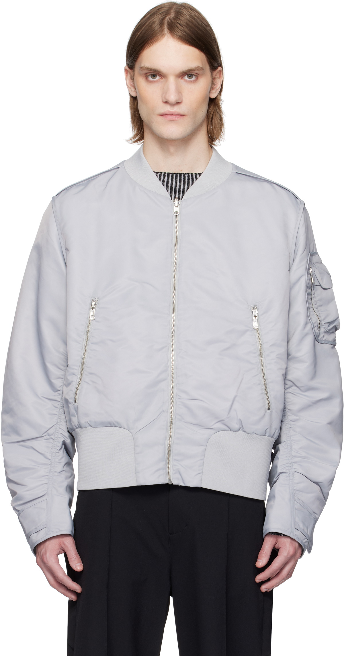 A. A. Spectrum Off-White Down Croppuff Jacket A. A. Spectrum