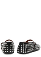Alaïa Crystal-embellished Leather Ballet Flats Black