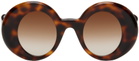 Loewe Tortoiseshell Oversized Round Sunglasses