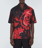 Alexander McQueen Floral cotton poplin bowling shirt