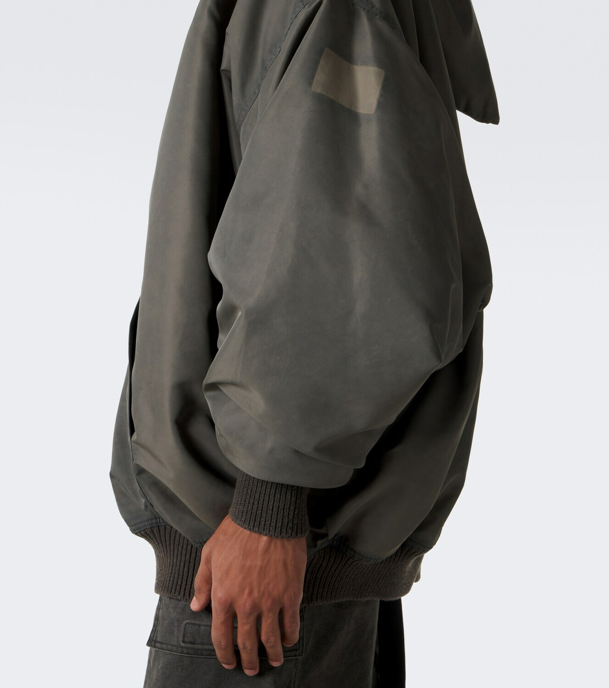 Rick Owens Mountain Hun satin hooded jacket