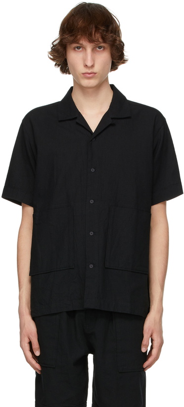 Photo: Snow Peak Black Linen Short Sleeve Shirt