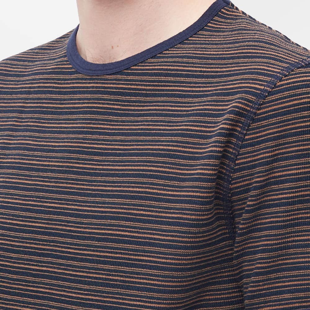 Our Legacy Men's Striped Tanker T-Shirt in Navy/Brown Crepe Stripe