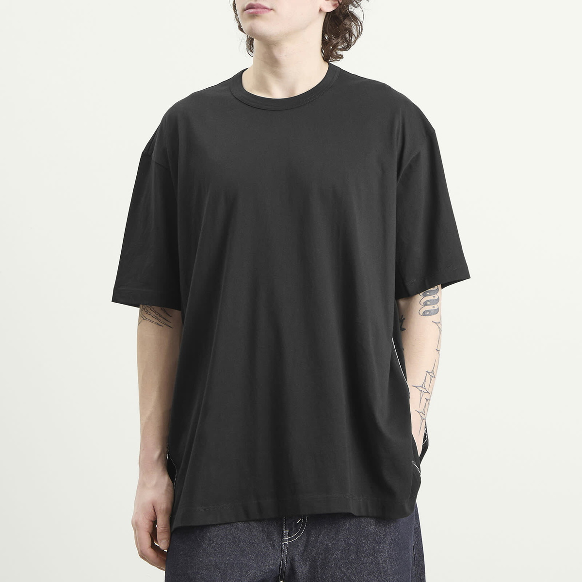 Comme des Garçons SHIRT Men's Oversized Cotton Jersey in Black