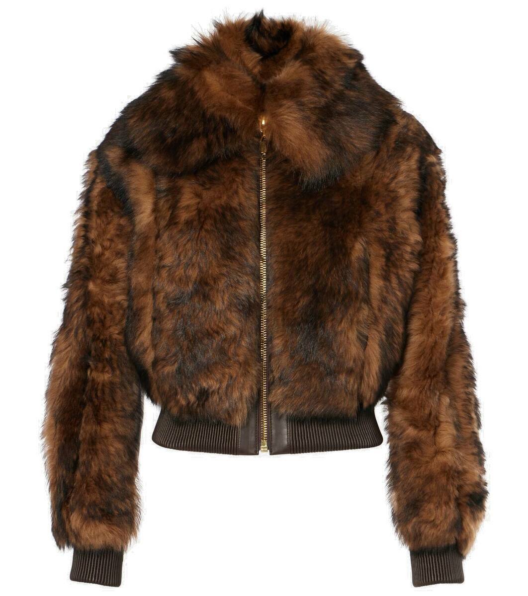 Zimmermann Illustration shearling bomber jacket Zimmermann