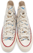 Converse Off-White Archive Paint Splatter Chuck 70 High Sneakers