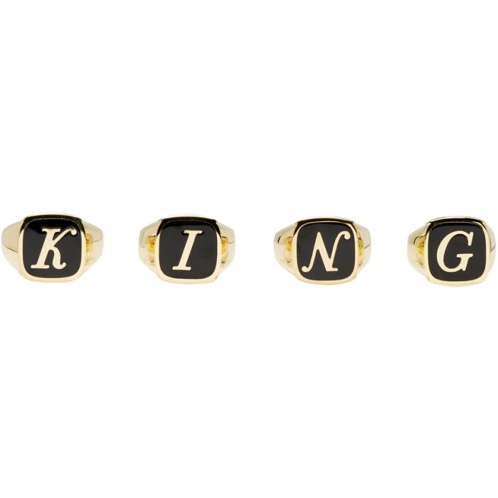 Photo: Dolce and Gabbana Gold King Ring Set 