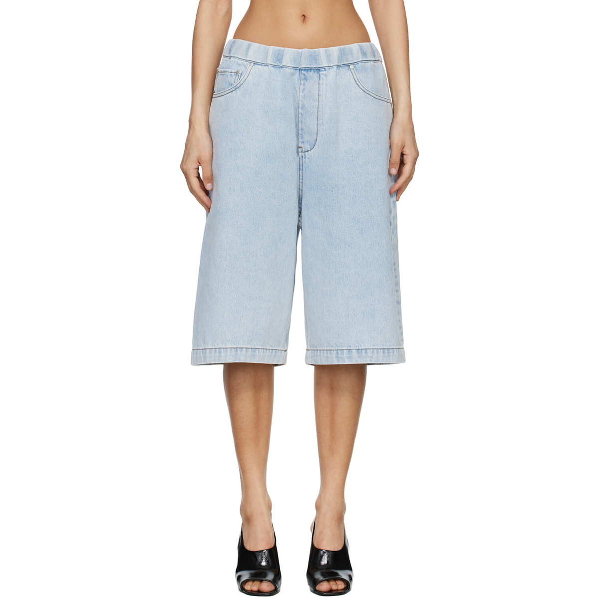 Entire Studios Blue Spar Denim Shorts