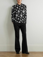 McQueen - Printed Satin Shirt - Black