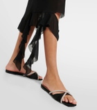 D'Accori Lust embellished satin slides