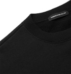 Undercover - Embroidered Loopback Cotton-Jersey Sweatshirt - Black
