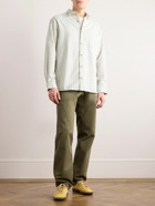A.P.C. - Malo Striped Cotton and Wool-Blend Twill Shirt - Green