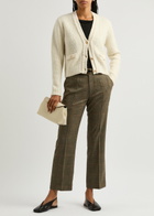 Frame Bouclé Wool-blend Cardigan Cream