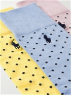 Polo Ralph Lauren - Three-Pack Logo-Embroidered Stretch-Knit Socks