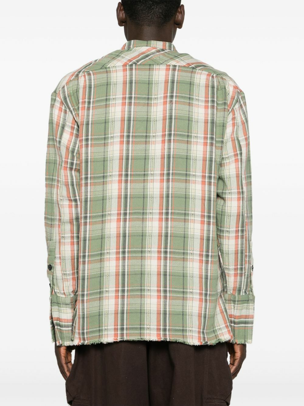 Greg Lauren Green Army Plaid Studio Shirt Greg Lauren