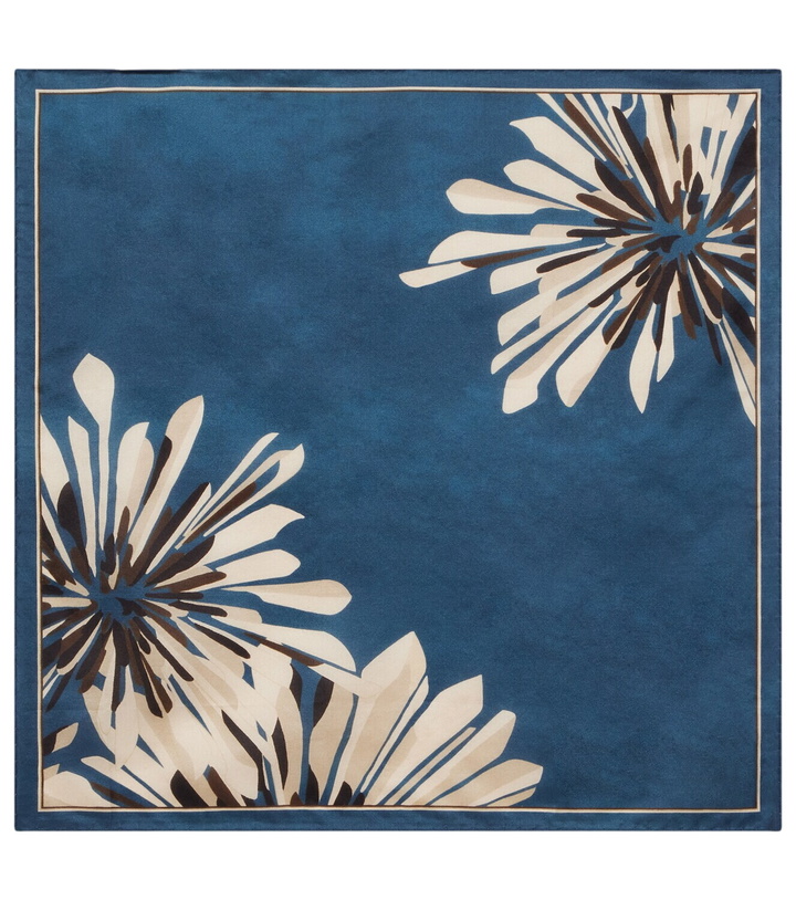 Photo: Brunello Cucinelli Floral silk twill scarf