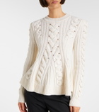 McQueen Cable-knit wool and cashmere sweater