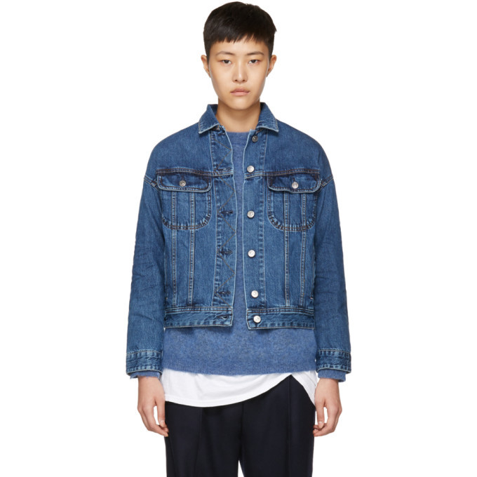 Acne Studios Blue Denim Lamp Jacket Acne Studios