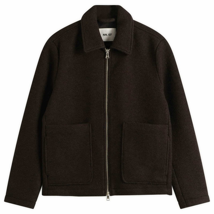 Photo: NN07 Men's Gael Brushed Wool Jacket in Dusky Port
