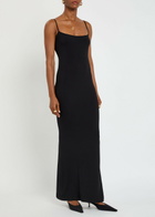 Skims Ribbed Stretch-modal Maxi Dress Black