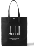 Dunhill - Legacy Leather-Trimmed Logo-Print Cotton-Canvas Tote Bag